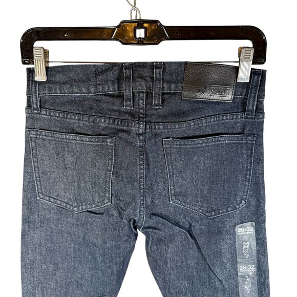 RUDE Hot Topic Men's 26x32 Dark Indigo Super Skinny Jeans Slight Stretch Denim - Picture 9 of 12